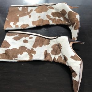 Manolo Blahnik  Spotted Pony Hair Boots